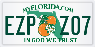 FL license plate EZPZ07