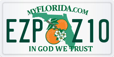 FL license plate EZPZ10