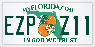 FL license plate EZPZ11