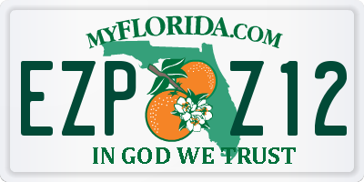 FL license plate EZPZ12