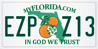 FL license plate EZPZ13