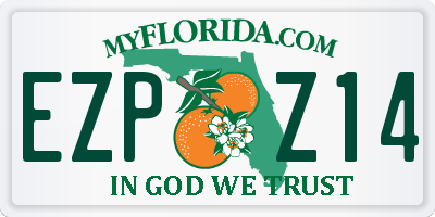 FL license plate EZPZ14