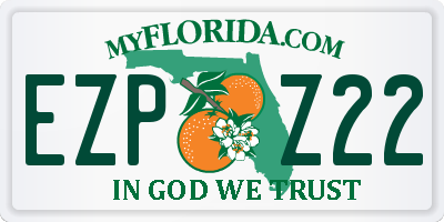 FL license plate EZPZ22