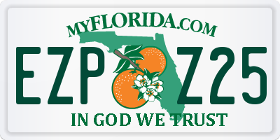 FL license plate EZPZ25