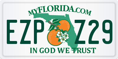 FL license plate EZPZ29