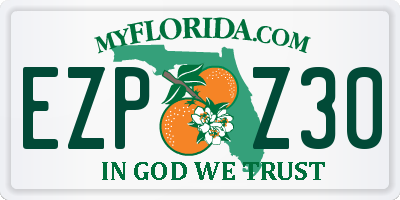 FL license plate EZPZ30