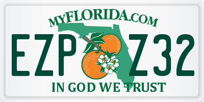 FL license plate EZPZ32