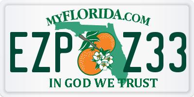 FL license plate EZPZ33