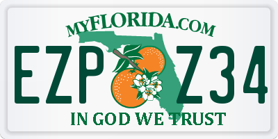 FL license plate EZPZ34