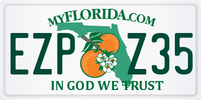 FL license plate EZPZ35