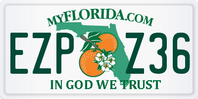 FL license plate EZPZ36