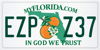 FL license plate EZPZ37