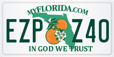 FL license plate EZPZ40