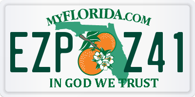 FL license plate EZPZ41