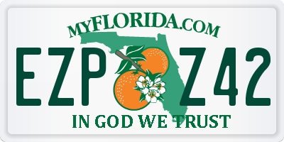 FL license plate EZPZ42