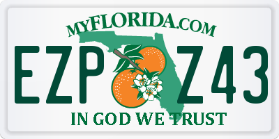 FL license plate EZPZ43