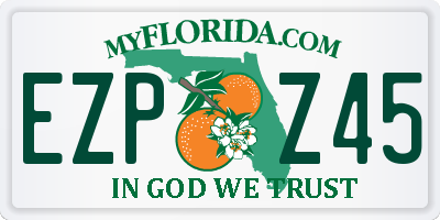 FL license plate EZPZ45