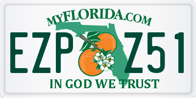 FL license plate EZPZ51