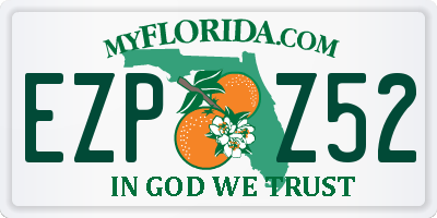 FL license plate EZPZ52