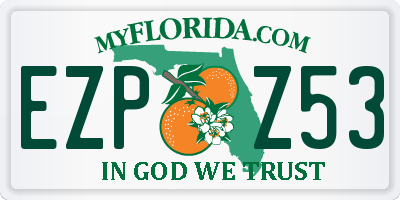 FL license plate EZPZ53