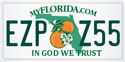 FL license plate EZPZ55