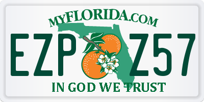 FL license plate EZPZ57