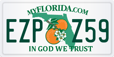 FL license plate EZPZ59