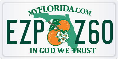 FL license plate EZPZ60