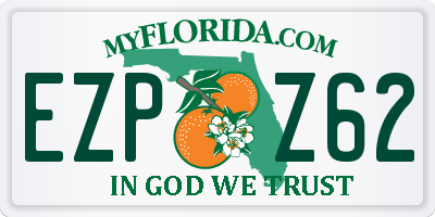 FL license plate EZPZ62