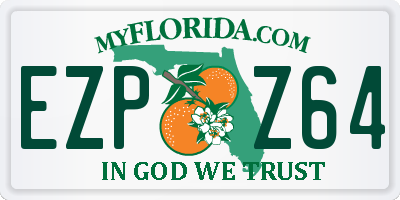 FL license plate EZPZ64