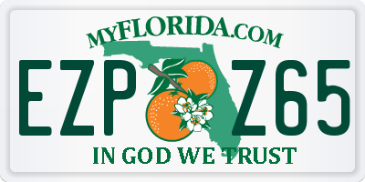 FL license plate EZPZ65