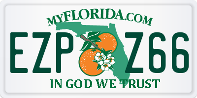 FL license plate EZPZ66