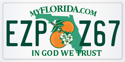 FL license plate EZPZ67