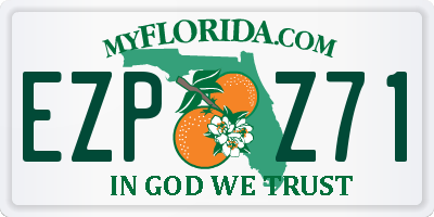 FL license plate EZPZ71