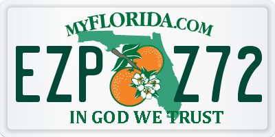 FL license plate EZPZ72