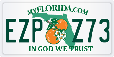 FL license plate EZPZ73