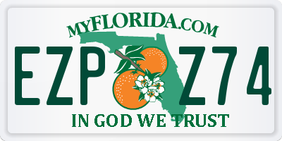 FL license plate EZPZ74