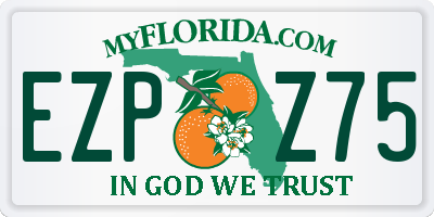 FL license plate EZPZ75