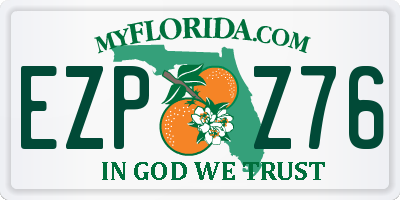 FL license plate EZPZ76