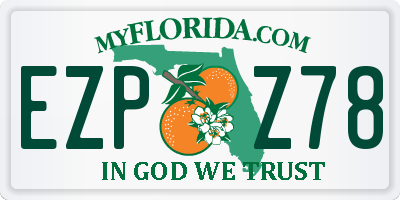 FL license plate EZPZ78