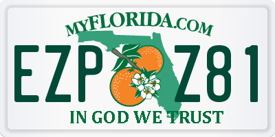 FL license plate EZPZ81