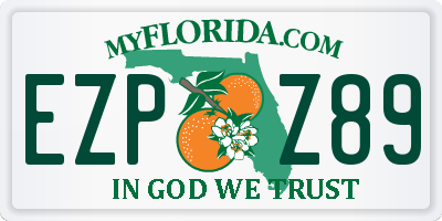 FL license plate EZPZ89