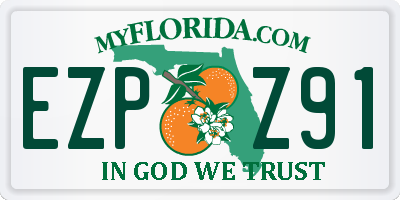 FL license plate EZPZ91