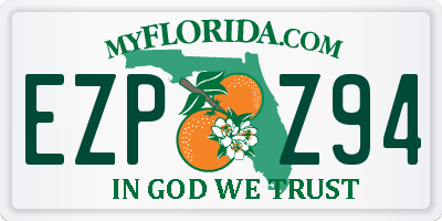 FL license plate EZPZ94