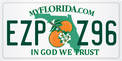 FL license plate EZPZ96