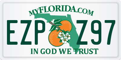 FL license plate EZPZ97