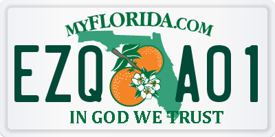 FL license plate EZQA01