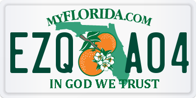 FL license plate EZQA04