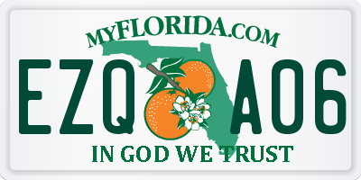 FL license plate EZQA06