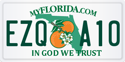 FL license plate EZQA10